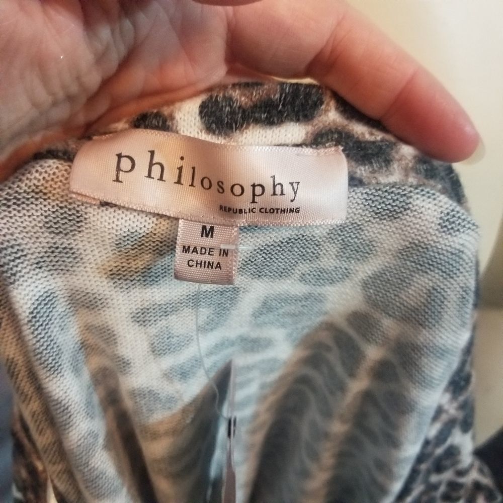 Philosophy Leopard Print Tunic Size Medium - Picture 4 of 5